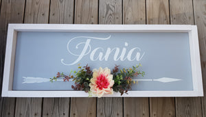 Floral Nursery/Bedroom Sign