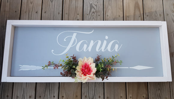 Floral Nursery/Bedroom Sign