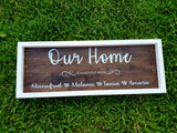 Our Home Established Sign