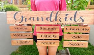 Grandkids Make Life Grand Board/ Triple Rows