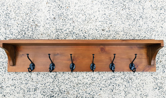 Wooden Wall Mounted Coat Rack