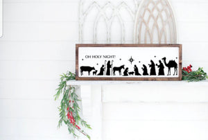 Oh Holy Night Framed Sign