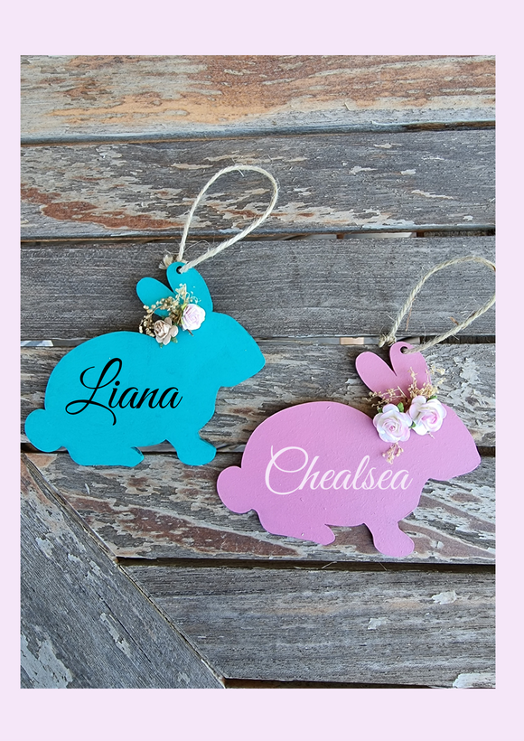 Floral Bunny Tags