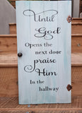 Rustic door sign