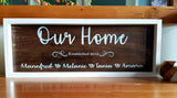 Our Home Established Sign