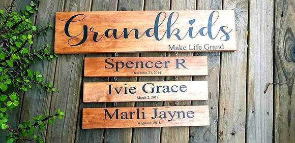 Grandkids Make Life Grand Board/Single row