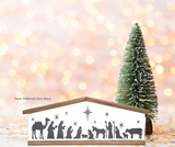 Nativity scene wood sign